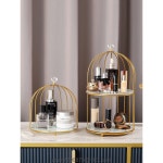 강추 더플로우컴퍼니 북유럽 화장품 새장 데스크탑 랙 2층 골드 : 유한회사 한발무역