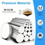 마그네틱 자석10개 10mm 라운드 공예 자석 - 보석 제작, 수지 금형 및 DIY 프로젝트용 2mm 얇은 : 메리디엔 코퍼레이션