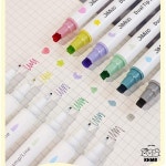 1/6pcs 듀얼 팁 스탬프 마커 펜 세트 드로잉 페인트 사무실 학교 F7277에 대 한 컬러 라인 스팟 라이너 : MOA샵