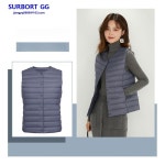 고급 라이트 다운 조끼 라운드 넥 : 유한회사 한발무역