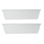 HC 컴퍼니즈 24인치 이클립스 플라스틱 창문 상자 7 76인치 x24인치 x6 57, 흰색 2팩 Black 24 : 쿤스베이