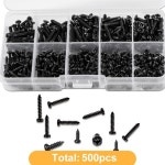 소켓 헤드 캡 스크류M1.2 M1.4 M1.7 M2 마이크로 나사 마더 보드 노트북 PC 케이스 용 셀프 태핑 나무 키트 수리 가구 피팅 조립 : 테라 브릿지... 