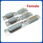 D-SUB 금도금 VGA DIP 9 핀 원형 PCB 스트레이트 커넥터 P 암수 플러그 소켓 어댑터 2 열 DB9 DP15 DP37 1 개 : 성유유통669