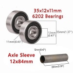 RS 12X84MM 부시 15MM 휠용 리어 6202 슬리브 스페이서 12MM 2X 액슬 : 루세스몰