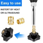 플라스틱용 Bemaka 100PCS M3 나사 삽입물, 3D 프린팅 부품용 히트 세트 M3x5.7x4.6mm 미터법 너들 황동 너트 삽입물 M2.5x3.5x4 : 박제비몰