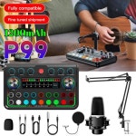 마이크와 라이브 사운드 카드가 포함된 팟캐스트 장비 번들, 노래, 스트리밍 및 게임 녹음용 스튜디오 패키지 : 태창엠알오1