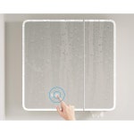 화장실 거울장 수납장 욕실장 거울 터치 60cm 욕실미니수납장 슬라이드욕실장 홀더 벽선반 베이직 원호 밀크카40cm 홀더 티슈홀더 : 민:하나