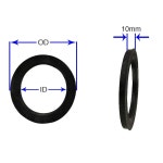 휠 액세서리 부품 세트 4 허브 중심 링 73mm OD ~ 56.1mm ID, 블랙 폴리카보네이트(휠 링, 4팩, 56.10mm ID 센터보어, 폴리카보네이트)... 