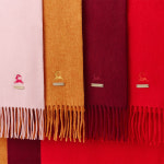 고비 몽골 캐시미어 100 산양자수 목도리 머플러 레드 시리즈 180cm : 고비가든