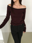 [당일출고] Stripe Two Way T (2color) : 아월 Our