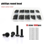 키트 전자 블랙 스틸 안경 스테인레스 볼트 전화 자동차 나사 세트 제품 PC bla flat : 호엘라