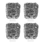 하핑턴 4pcs Chenille Microfiber 세차 장갑 9.1 x 6.7 스크래치 프리 흡수성 양면 플러시 청소용 세탁 장갑, 그레이 : 글로씨마켓