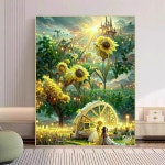 보석십자수 DIY 공주 세트 그림 풍경 취미 원형비즈 : 스토어331