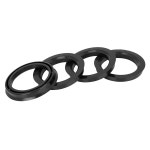 X AutoHAUX 4pcs 플라스틱 72.6mm OD ~ 56.1mm ID 카 허브 중심 링 휠 보어 센터 스페이서 블랙 56.6mm : 포르턴나 Porterna