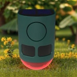 태양광 야외 동작 감지 센서 알람 스트로브 라이트 포함 129dB 고음 경보기 마당 농장 정원용 : 제케컴퍼니