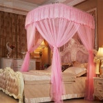 유쎌몰 샤르망 캐노피 침대 모기장(200x220cm) (핑크) 여름모기장 : 유쎌몰