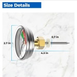 5070 프라이어 10 204 4 C 20 400 F 온도 범위, Bayou Classic 9 4L 2 5갤런 4갤런 및 9갤런 프라이어와 호환 가능, 독립형 또는 테이블... 