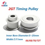 FuWell 66/68/70/72T 2GT 타이밍 풀리 보어 5/6/6 35/8/10/12/14/15/16/17/18/19/20/25mm 벨트 폭 7/11mm 선형에 사용 : 진짜핫딜상점