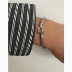 건강팔찌/스테인레스 스틸 팔찌 남녀공용 커스텀 조디악 719525 홀로그램 쿠바 가죽 G1035실버 : 민:하나