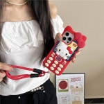 헬로 키티 아이폰 케이스 전화기모양 레트로 y2k 감성 실리콘 젤리 입체 레드 케이스 iPhone 17 : Hathor 하토르