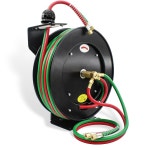 RX WELD 토치 호스 릴 자동 되감기식, 1/4인치 x 50피트, 9/16 -18 B 피팅 옥시 아세틸렌 호스 포함 : 0트렌디픽0