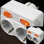 개별스위치 2구 멀티콘센트 4P 탭스위치 전기용품 : 세븐바이