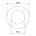 디알씨(DRC) 알루미늄 개스킷 와셔 M12 20mm 5매입 다트프릭 DIRTFREAK F7813(구 품번 D59-52-560) M6 12mm 5pcs : 지오무역
