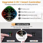 배터리 팩이 포함된 남성용 코브넬로 온열 조끼, 소등 디자인의 스마트 컨트롤러, 전기 재킷 Black Small : 투유몰와우픽