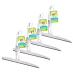 스카치 브라이트 듀얼 블레이드 스퀴지, 거울, 유리 샤워 도어, 창문 등에 안전, 4 카운트 4 Squeegee Brushes : 포춘글로비스