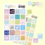 [파우칩] 큐브 아이콘 스티커 : 수집수집