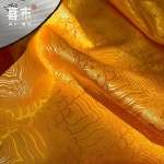 원단 황해 물결꽃 폭 150 노란색 브로케이드 식탁보 예배 인기 포장 액세서리 의류 전통 문양 비단 패턴 한복 자재 : FEELINGMALL