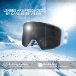 레이티스 스키 고글, 렌즈는 칼 자이스 비전, 김서림 방지 OTG 자외선 차단 스노우에서 생산됩니다 White Frame Red Lens : 메트로타운A