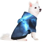 작은 강아지 소년 소녀를 위한 고양이 판타지 드림 도그 후드티, 부드럽고 좋은 폴리에스터 애완동물 옷 Black X-Small : 마사엘