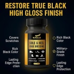 이글 솔과 가장자리 드레싱 블랙 가죽 힐을 위한 고광택 폴리쉬 어플리케이터가 내장된 보호 액체 염료 마모된 가장자리를 복원합니다 4온스... 