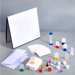 Deekin 131개 DIY 규칙 보드 카드, 조각, 시간으로 주사위, 보드, 만들기 접이식 모래 스탠드, 빈 시트, 게임 키트 나만의 카드 : 오레닉스