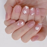 달콤한 사쿠라 꽃잎 칩 네일 아트 DIY 다채로운 꽃 반짝이 손톱 스티커 쥬얼리 만들기 매니큐어 참 장식 : 바이셀포리포