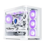 SAMA V60 미드 타워 PC 케이스, 곡면 강화 유리 패널, 팬 허브가 장착된 7 120mm ARGB PWM 팬, USB 타입-C, 케이스 게임용 고풍량 ATX... 