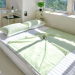 시원보송 오션 시어서커 여름 배덮개 낮잠이불 프렌치 그린, M 배이불 (160X110) : 루시드슬립