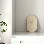 예니즈 벽걸이 시계 가죽 무소음 거실 사무실 인테리어 무타공 벽시계 : 예니즈