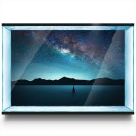 LYYAB 수족관 배경 스티커 - 밤하늘 은하수 산 자가 접착 어항 파충류 테라리움 장식 포스터 (90 x 60 cm / (35.4 23.6 인치) : 모구세일즈