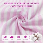 U2SKIIN 여성 스트라이프 100 면 파자마 팬츠, 포켓이 있는 소프트 라운지 PJ 하의 경량 Blue White Stripe Small : 케이뷰티바이지니