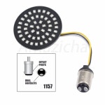 Amazicha 1157 LED 2인치 방향 지시등 앞 리어 브렛 블랙 패널 스모크 커버 할리데이비슨 툴링 소프테일 다이너스포츠 스타용 (4개) : 지오무역