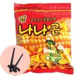 나나콘 50g X 5봉 옛날 옥수수과자 난나나콘 젓가락 세트 : BC마트