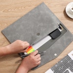 남성 인조가죽 대용량 A4 서류 가방 파우치 직장인 비즈니스백 : 돈돈두