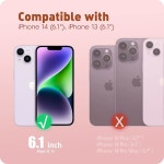 iPhone 14 Case/iPhone 13 사례를위한 I-Blason Cosmo 내장, [지원 무선 충전] Slim Full-Body 스타일로 된 보호 전화 케이스 14/13... 