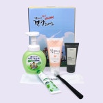 [판촉상품]아이깨끗해 핸드워시 + 과일나라 핸드에센스 + Nard(나드) 폼클렌징 + Nard(나드) 여행용치약 칫솔세트 5종 금연홍보 케이스... 
