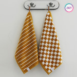 기라로쉬타올 뱀부주방 고리 어린이집수건 고급 체커보드 스트라이프 70g : 2407