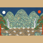 민화도안 일월오봉도 병풍 / 4폭,8폭 : 모담화방