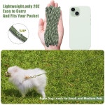 코드펫 경량 나일론 트레이닝 스트랩 6FTX1/4인치 그린, 편안한 실리콘 손잡이로 산책하는 캠핑 뒷마당 밖에서 반려견 고양이를 위한 엉킴... 