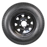 림 바이어스 위의 eCustomrim 트레일러 타이어 ST175/80D13 175/80D 13 하중 범위 C 5-4.5 블랙 스포크 휠 - 2년 보증(도로변 무료... 